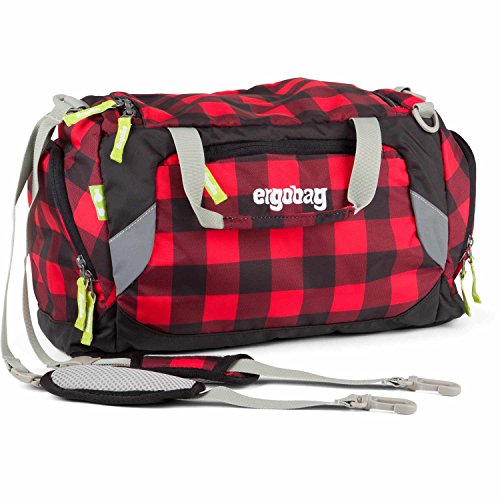 Preisvergleich Produktbild ERGOBAG LumBearjack Sporttasche, 40 cm, 20 L, Black Red Checks