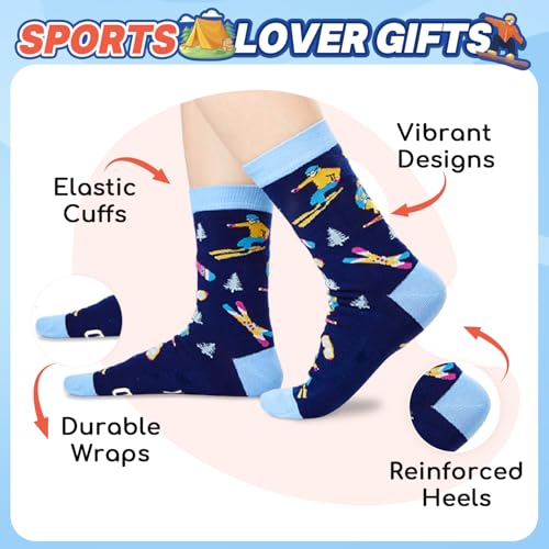 Zmart Gifts for Skiers Snowboarders - Skiing Gifts, Snowboarding Socks for Men, Women & Youth