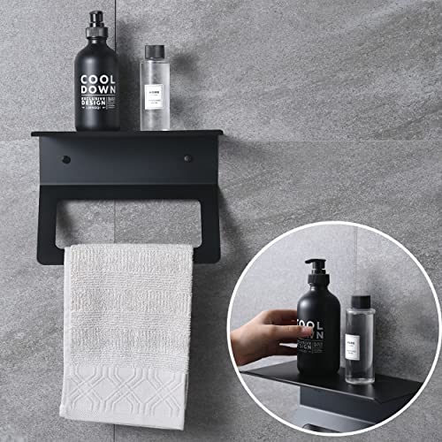 DEKAZIA® Porte Serviette Salle de Bain sans percage Porte Serviette Murale Porte-Serviettes de Salle de Bain accroche Serviette Salle de Bain Porte Serviette Noir Support Serviette Salle de Bain Cover