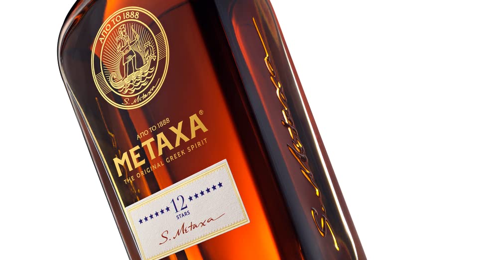 METAXA 12 - Brandy, 12 Estrellas, 40% Volumen de Alcohol, 70 cl