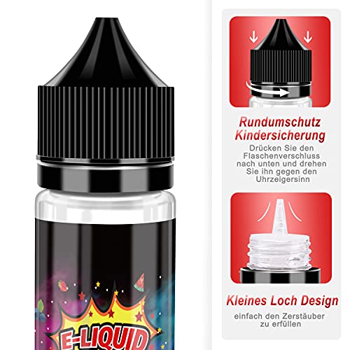 E Liquid ohne Nikotin, E-liquids 4 X 50 ml, E-Zigaretten Liquid Set 70VG/30PG Refill Electronic Cigarette, E liquid… – Bild 3