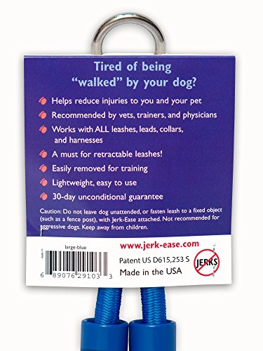 JERK-EASE Bungee Dog Leash Extension - Large Blue
