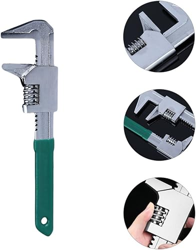 Miniatura 9 de Llave inglesa tipo F ajustable llave inglesa herramienta de ángulo recto llave de apertura ancha alicates tubo alicates 45 # apertura de acero