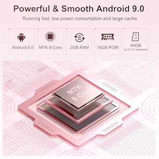 Lettore MP3 con Bluetooth e WiFi, Oilsky 80GB 4 pollici Android 9.0 Mp3, 1080P Touchscreen MP4 Player, Portable Music Player con Spotify, Audible, Deezer (Rosa)