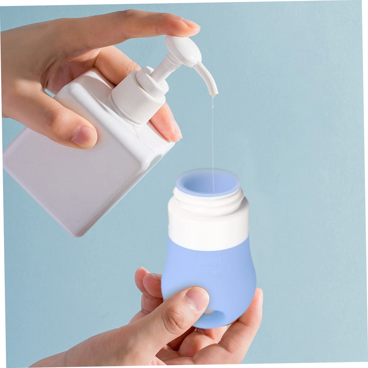 3piezas Contenedor De Viaje De Silicona Botellas Portátiles Dispensador De Champú Líquidos Negocios Vacaciones