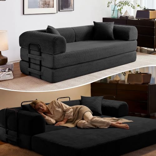 79" Convertible Sofa Bed, Boneless Sleeper Futon Couch for Living Room - image 1