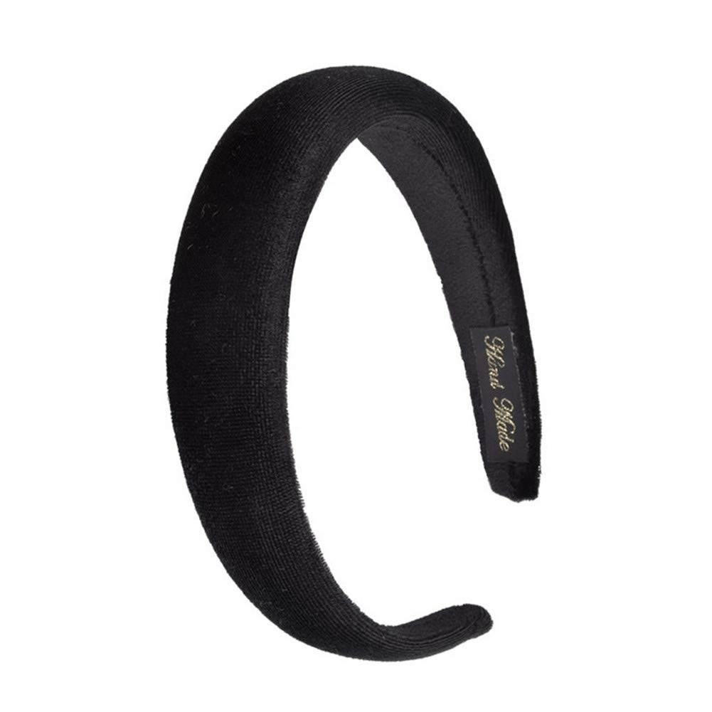 FXQHAN Padded Headbands Velvet Headband Puffy Sponge Thick