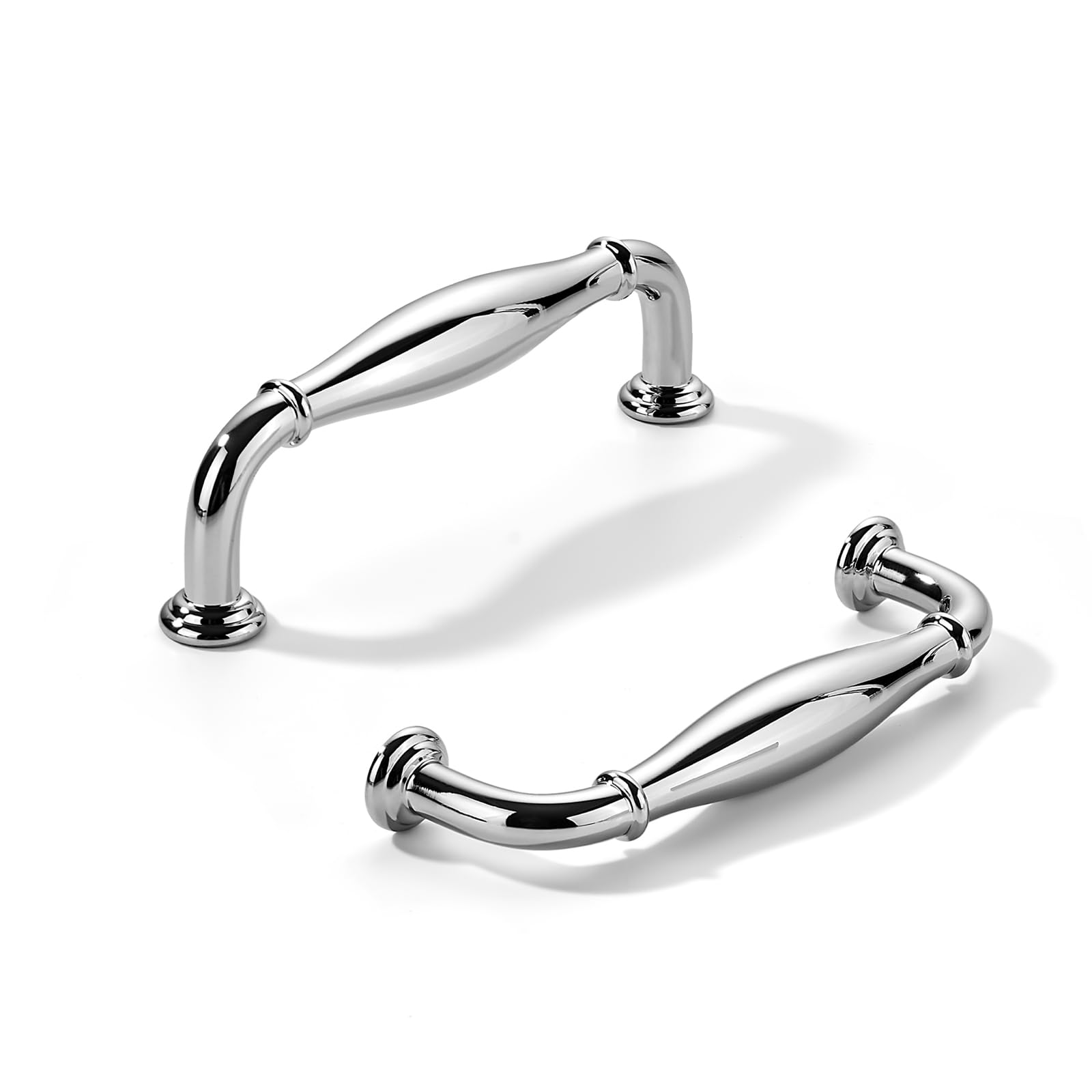 KHTUMEWARE-80374 Polished Chrome Cabinet Pulls CTC 4 in (102 mm) 10-Pack