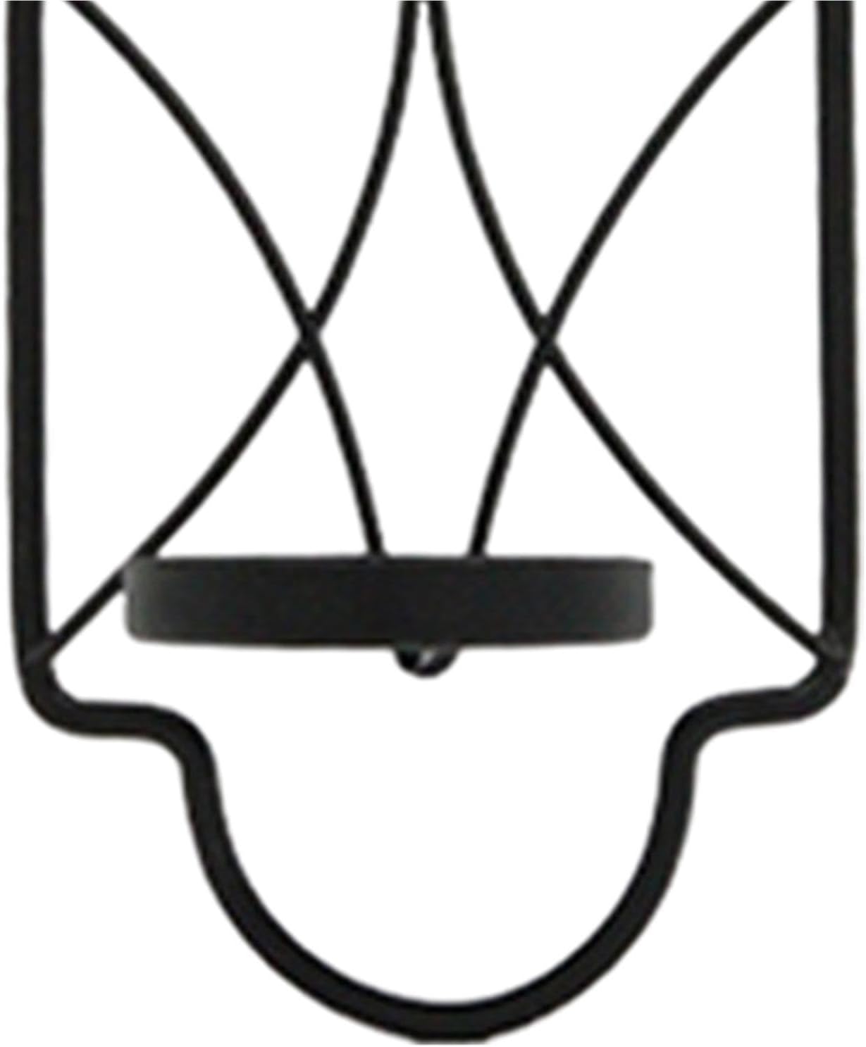 Candle Sconces 2pcs Metal Wall Hanging Sconce Candle Holder for Wall Decoration 3.5inchx8.6inch Candlesticks Holder for Home Decor(Black)