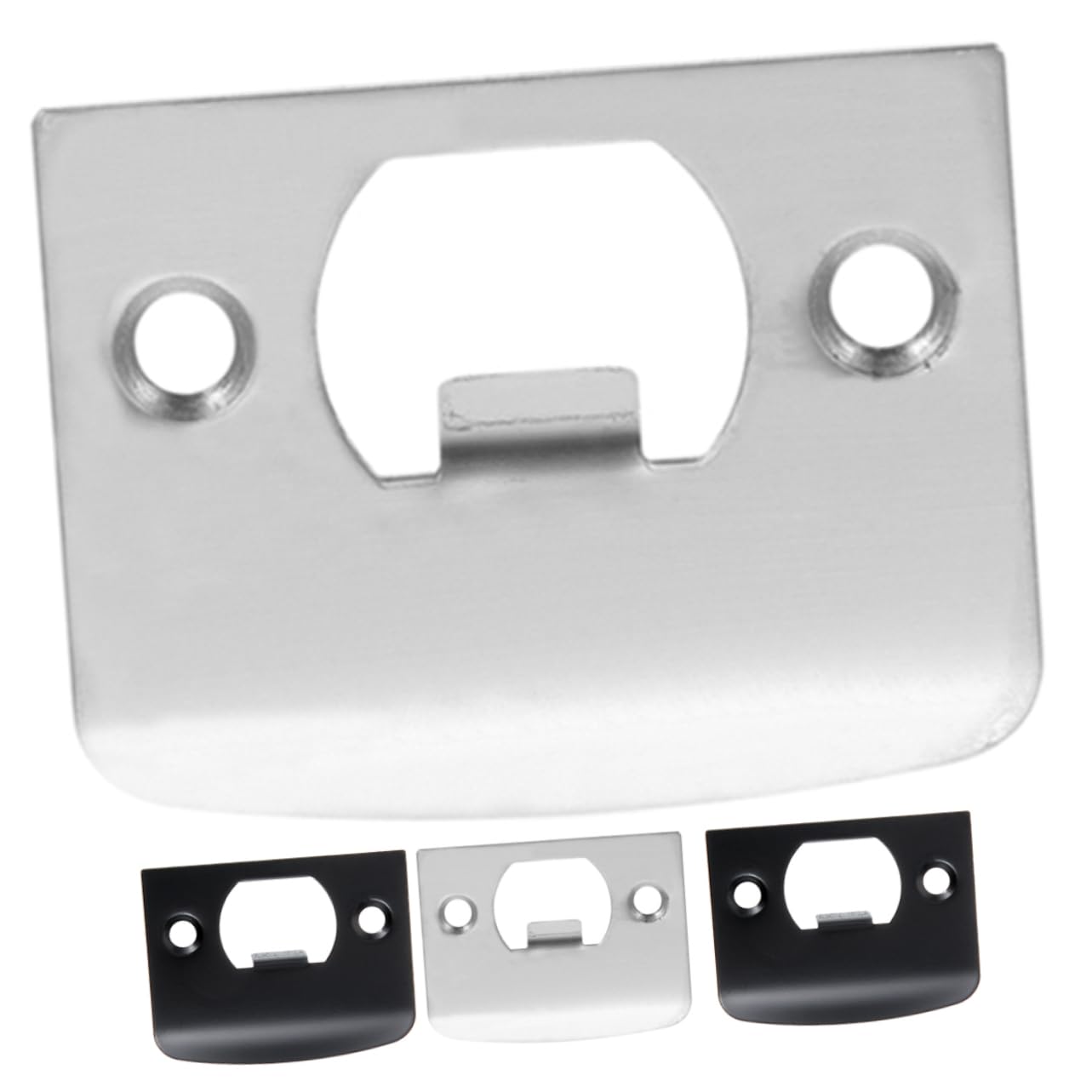 Hemobllo 5 Ensembles Guide De Serrure De Porte Intérieur Gâches De Sécurité Pour Portes Extérieures Loquet Plaque De Renfort De Porte Avant Plaque De Grève Acier Inoxydable 4 Pièces * 5