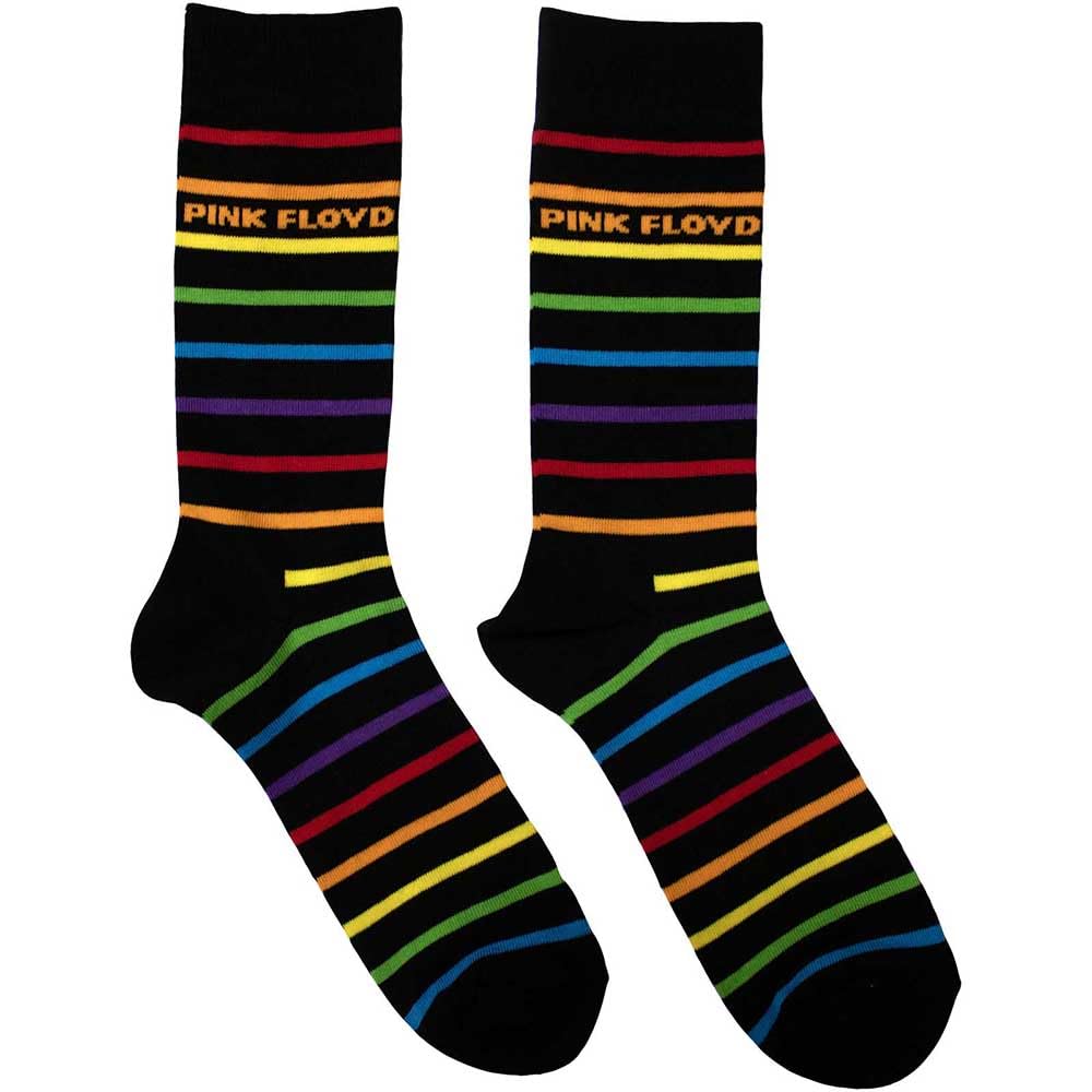 Paradiso Clothing Unisex Pink Floyd Wide Stripes Band Logo Ankle Socks