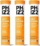 Phizz Electrolitos, Multivitamínico e Hidratación Efervescente 60 Comprimidos - 18 Vitaminas y Minerales, Vitamina C, Añadir a su Botella de Agua, Vegetariano y Bajo en Calorías (Naranja)