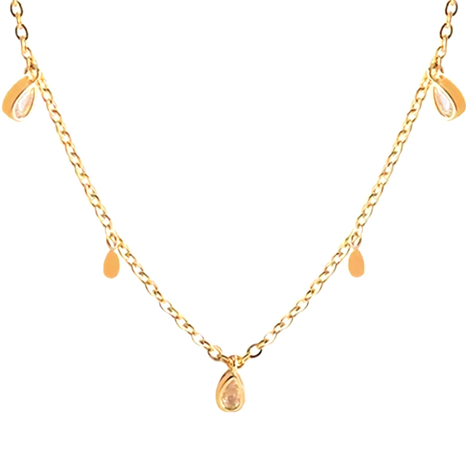 Bold Street Golden Plated Minimal Anti Tarnish Charm Necklace - Golden Plated Ed For Women (Golden) (B0DCN4VZ35) Amazon Price History, Amazon Price Tracker