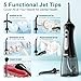 Cordless Water Flosser for Teeth & Gums – Nicefeel 300ml Portable Oral Irrigator, 3 Modes, Fast Charge, IPX7 Waterproof – Home & Travel Dental Care, Tonsil Stones Cleaner