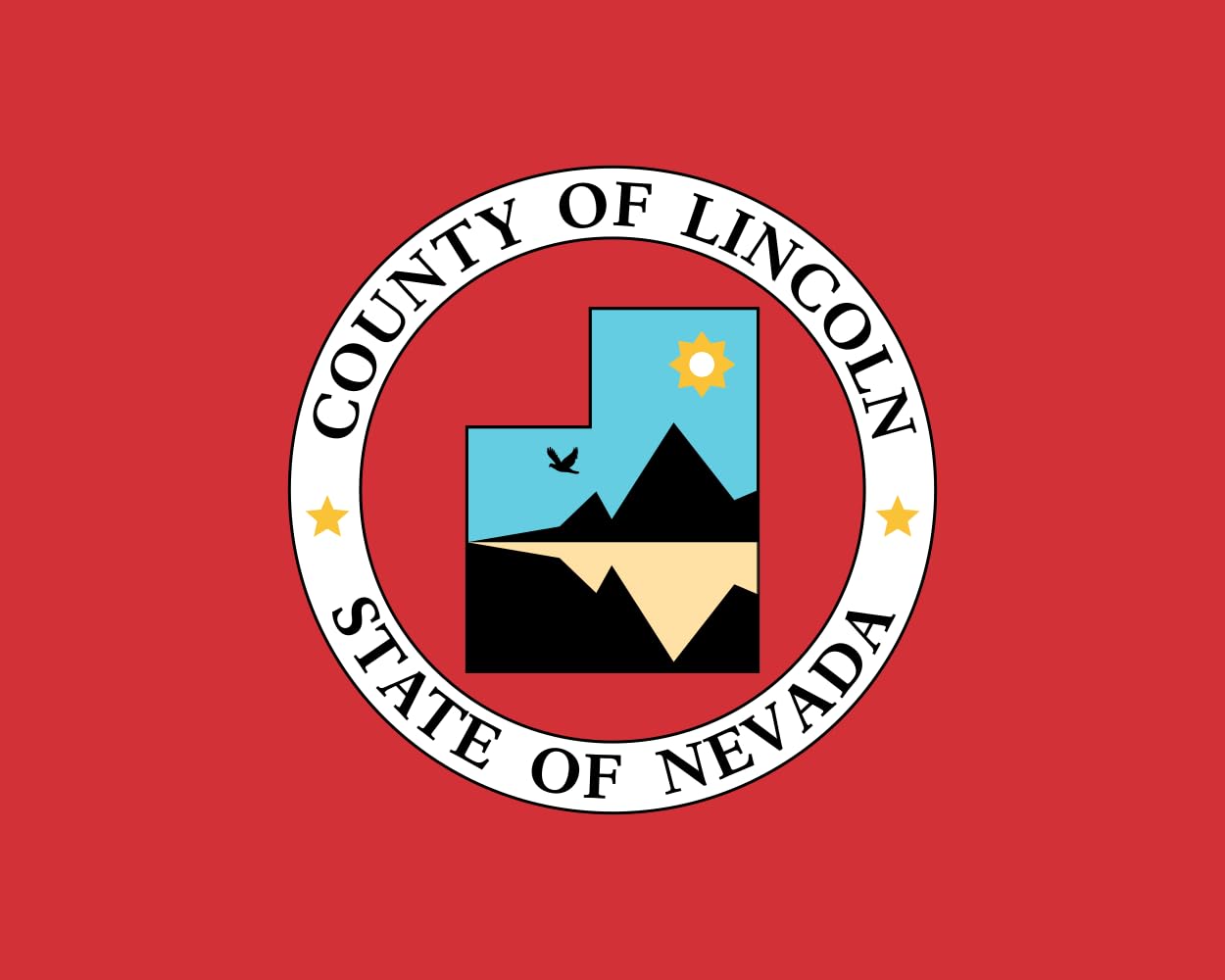 Drapeau Lincoln County Nevada grand format 90x150cm pour mât extérieur