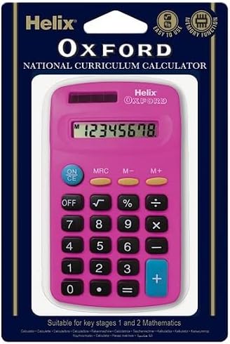 Helix Oxford Basic Calculator - Pink