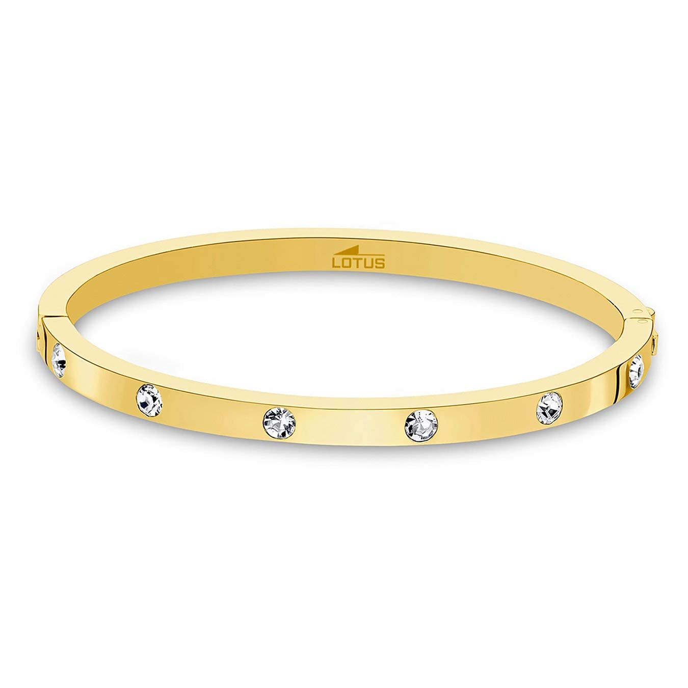 LOTUS STYLE Pulsera Acero Inoxidable Mujer LS1846-2/2 - Sofisticado Brazalete con Pulido y Acabado Refinado - Pulsera Dorada 6,1 cm - Regalo de Cumpleaños - Aniversario - Ocasiones Especiales