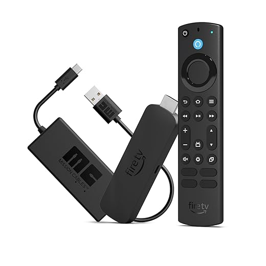 Fire TV Stick 4K Max + Mission USB Cable