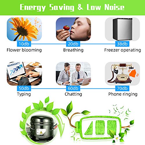 Joy Pebble Free Standing Upright Freezer With Removable Shelf, Adjustable Thermostat, Compact Reversible Single Door Vertical Freezers For Home/Hotel/Apartment/Office (2.1 Cu.ft, Silver) #TOP3