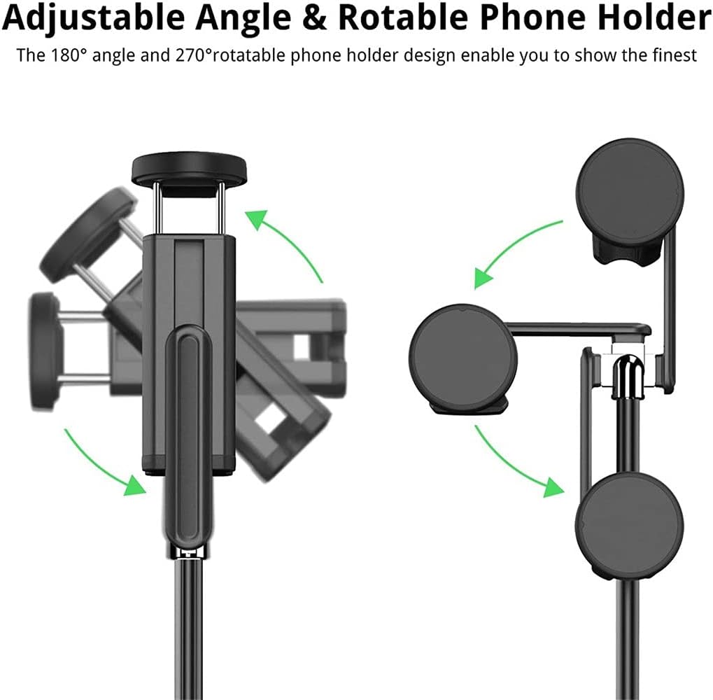 ygqzm 3 in 1 mini selfie stick tripod aluminum monopod stand multi model mobile phone universal color black jojos bizarre adventure1