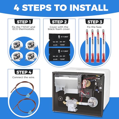 Image of RV Water Heater Thermal Cutoff Kit with ECO Thermostat Assembly Kit Replacement for Atwood 93866 91447 RV Camper Water Heater Tank