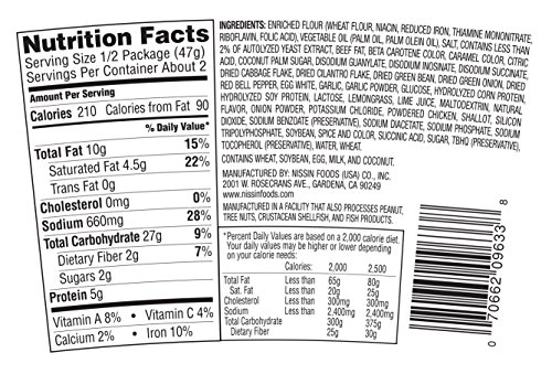 Nissin Noodle Bowl, Hot and Spicy Fiery Beef, 3.3 Ounce (Pack of 6)