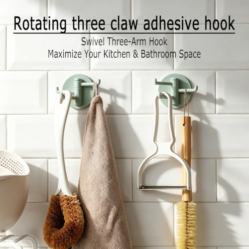 Rotatable Multi-Arm Adhesive Hook for Bedroom, No Drilling - image 4