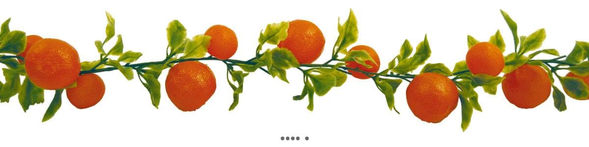 Ghirlanda di 20 arance artificiali in plastica soffiata L 2 m