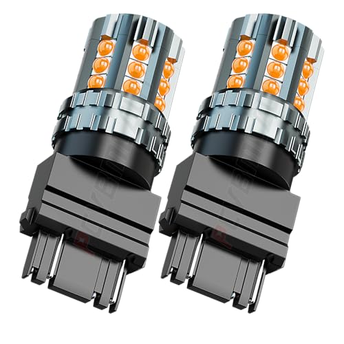 PCVBMLAUT Compatible with Ford F150 2004 2005 2006 2007 2008 2009 2010 2011 2012 2013 2014 Led Front/Rear Turn Signal Lights, Amber Light Led Halogen Replacement Bulb, 2 Bulbs