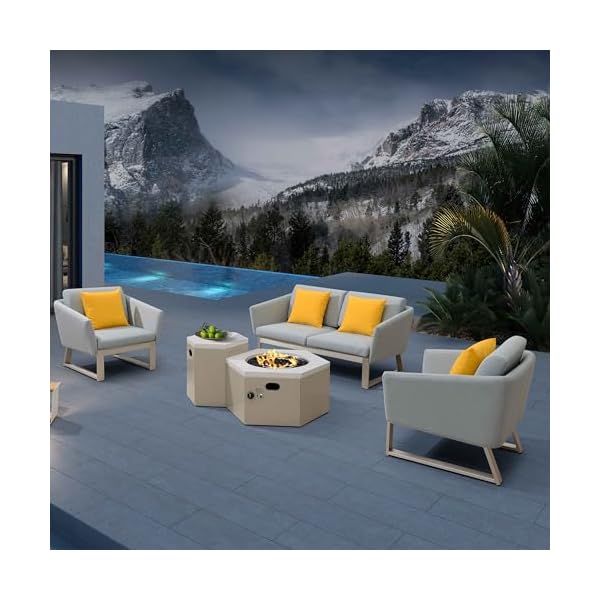 DreamGarden Lounge-Set mit Gas-Feuerstelle