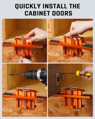DAYDOOR Gabarito de montagem de porta de armário, ferramenta de gabarito de hardware de armário com