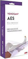 Meia de Compressão VENOSAN AES AGH 7/8 Meia Coxa 18mmHg Tamanho XG Pé Aberto Antitrombo Antiembolismo Cirúrgica Pós Cirúrgica
