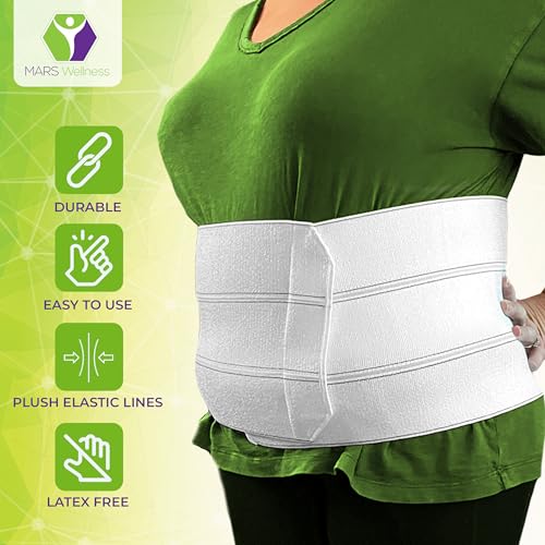 MARS WELLNESS Premium Plus Size Bariatric Abdominal Binder - 9" 3 Section/Panel - Bariatric Binder Abdominal Brace for Men or Women - 2XL - Waist Size 46" - 62" - Thumbnail 3