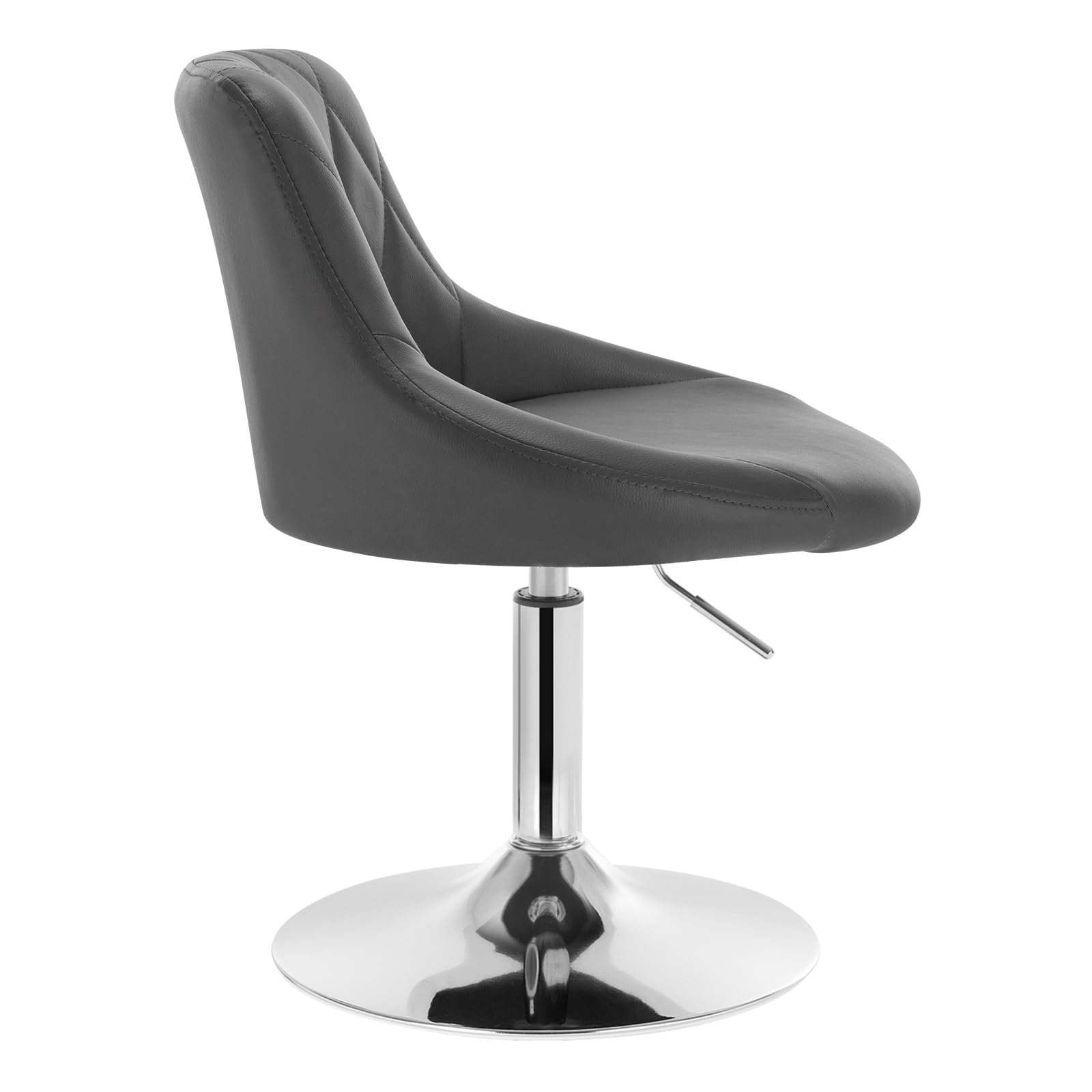 WOLTU Zestaw 2 obrotowych taboretów barowych z regulacją wysokości 42-58 cm, aksamitny stołek bistro z metalową strukturą, szary, BH241gr-2
