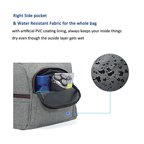 MarsBro Water Resistant Sports Gym Travel Weekender Duffel Bag with Shoe Compartment Grey