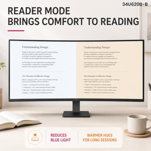 Image of LG UltraWide 34 inch WQHD Curved 144Hz HDR10 Monitors 34U620B-B | 2-Pack Bundle