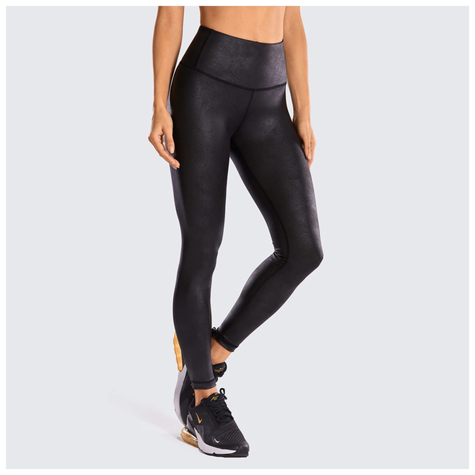 Rajstopy dziewczęce damskie legginsy z podszewką ze sztucznej skóry teksturowane skóra damskie legginsy sportowe kobiety fitness siatkowe obcisłe spodnie z rajstopami(R506-1 czarny, X-duży)