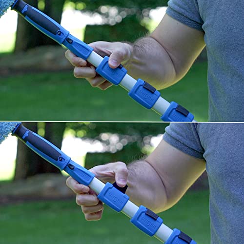 Image of Unger Professional Connect & Clean 3'-6' Aluminum Telescopic Extension Pole with Locking Cone & Quick-Flip Clamp - Compatible with Cleaning Tool Attachments, Window Cleaning & Dusting Tool (Pack of 2)