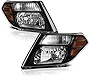 VIPMOTOZ Black Housing OE-Style Headlight Lamp Assembly For 2008-2012 Nissan Pathfinder, Driver & Passenger Side
