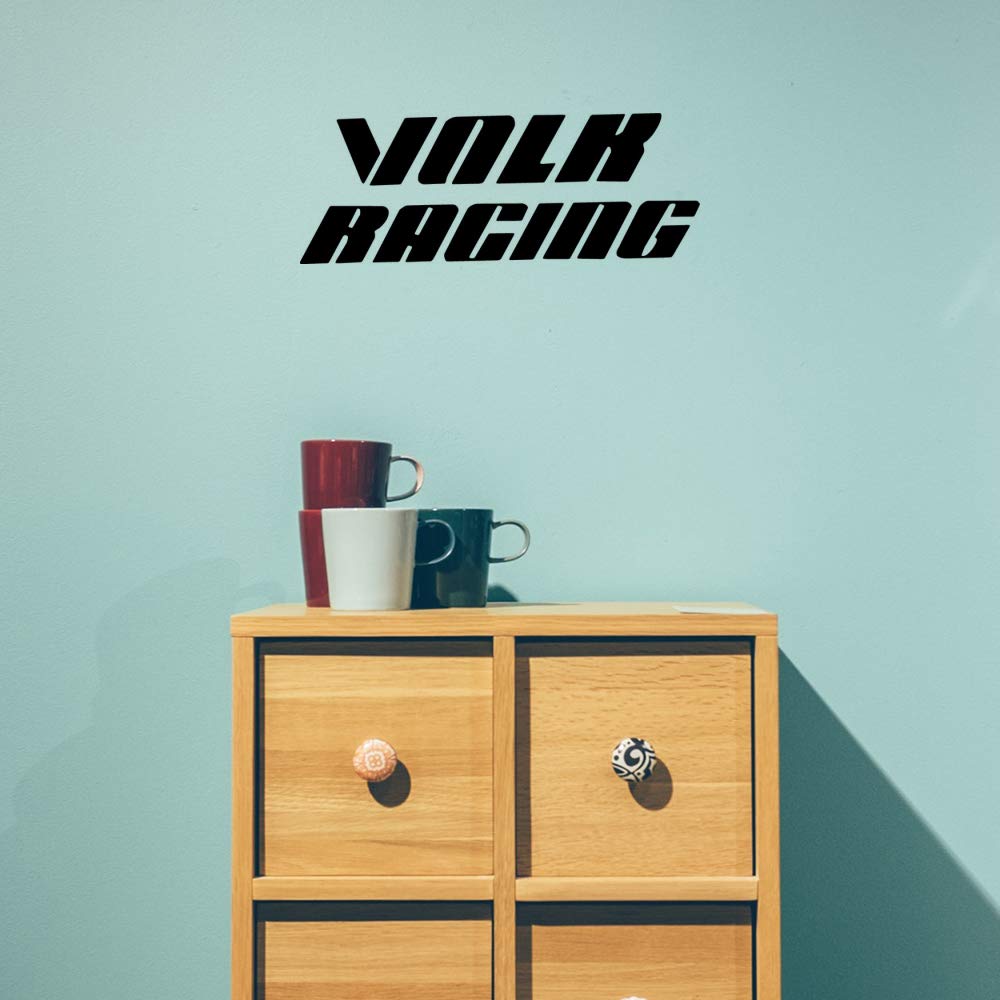 Gadgets Wrap Wall Decals 29CM Wall Stickers Black Color - (Volk Racing Wheel)