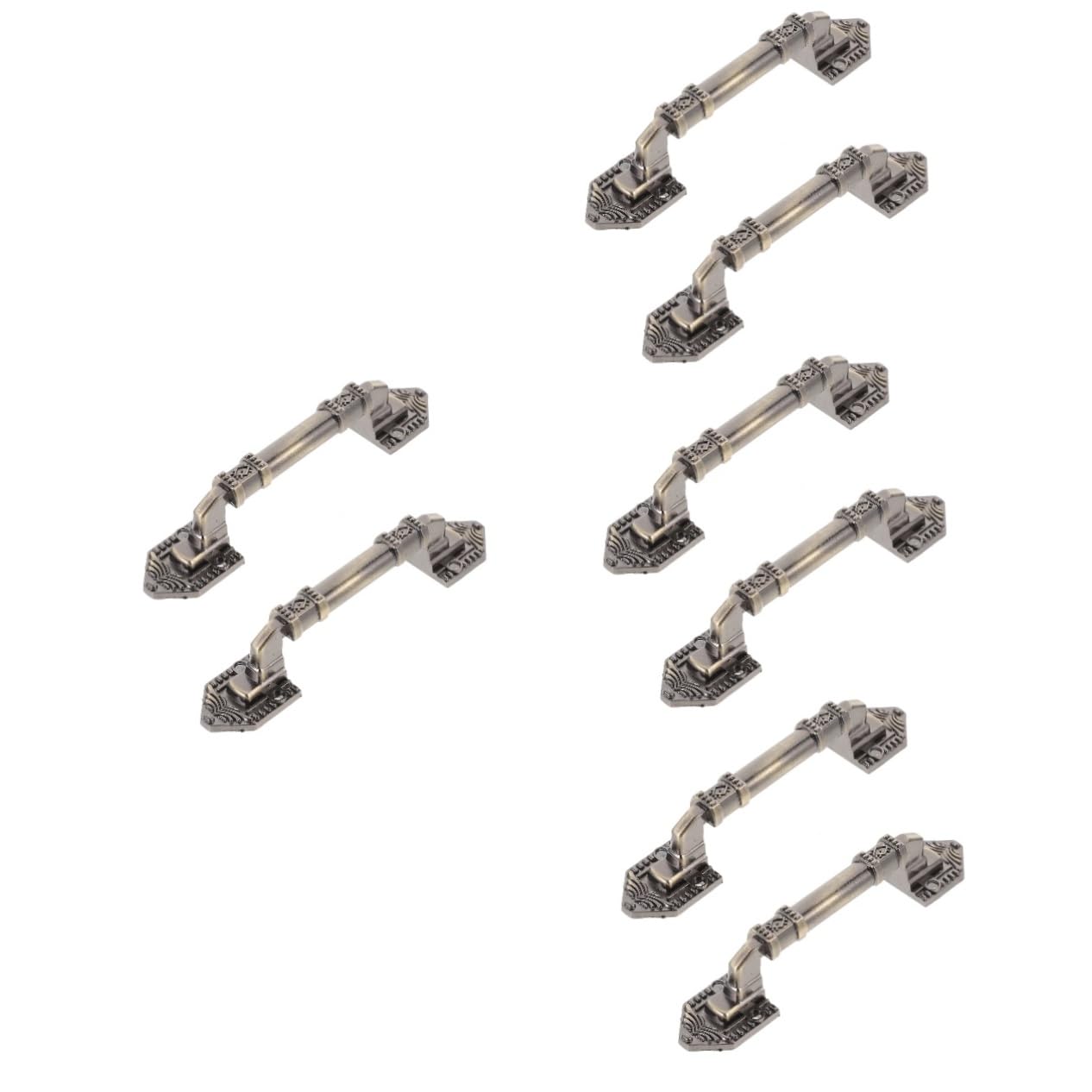 Poignées de porte vintage SHINEOFI : lot de 4 ensembles style rétro en quincaillerie decorative