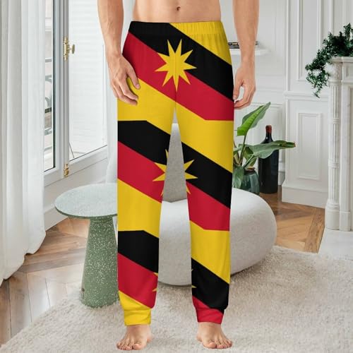 Flag of Sarawak Men's Pajama Bottoms Sleep Lounge Soft Comfy Pants Sleepwear2