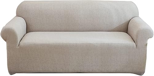 Miniatura 17 de HOOBUY Funda de sofá estampada elástica para sillón de 2 plazas y sofá biplaza con dos fundas de almohada gratis 13# (2 plazas/Sofá biplaza) Gris