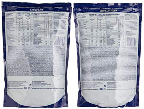 Inkospor Active Proteinshake Pro 80 Beutel 2er Mix Pack (2 x 500 g) Schoko/Stracciatella, 1er Pack (1 x 1 kg)