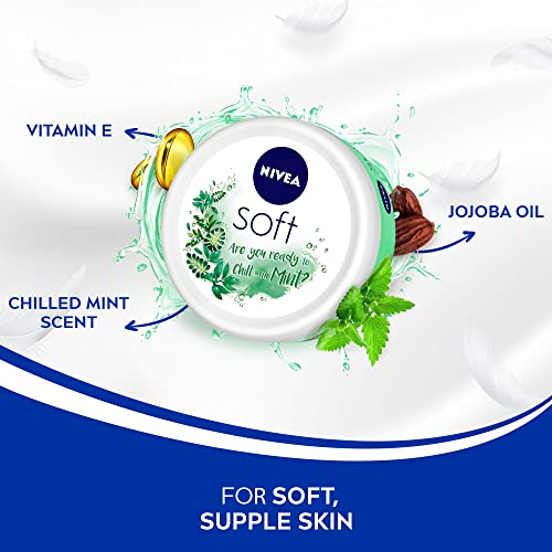 Image of Nivea Body Lotion For Dry Skin, Shea Smooth, With Shea Butter, For Men & Women, 400 ml & NIVEA Soft, Light Moisturising Cream, Chilled Mint, 200ml