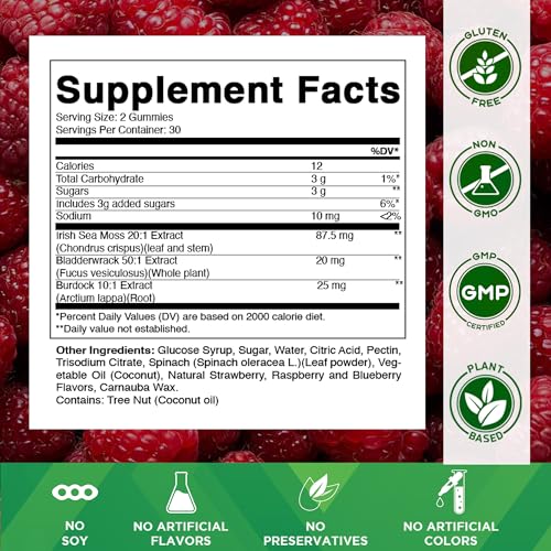Vitamatic Sea Moss Gummies with Bladderwrack & Burdock Root (60 ct) — view 2