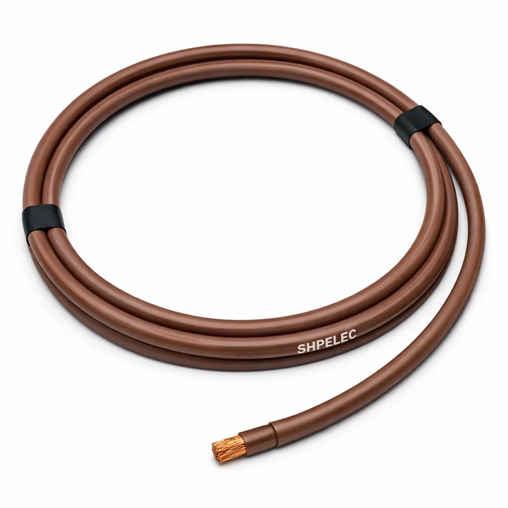 SHPELEC® 19 Strand Flexi-Tail 25mm 6181Y Brown/Blue and 16mm Earth 6491X Electrical Wire (25mm Tail - Brown, 4 m)