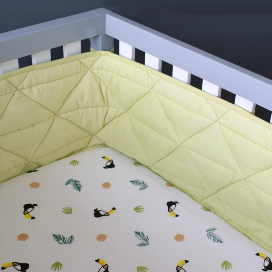 Masilo 100% Organic Cotton Crib Fitted Sheets for Crib Mattress-Baby Bed Sheet -Fits Upto 6" deep-All Round Elastic for Secure fit -Toucan-image-42