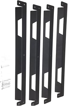 Metal Mounting Brackets for Toughbuilt for StackTech, Heavy Duty Iron Wall Mount Kit for Tool Boxes, Workbenches and Trailers(4PCS)