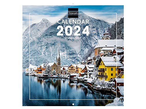 Finocam - Calendario 2024 Imágenes de Pared Internacional Enero 2024 - Diciembre 2024 (12 meses) Charming Internacional